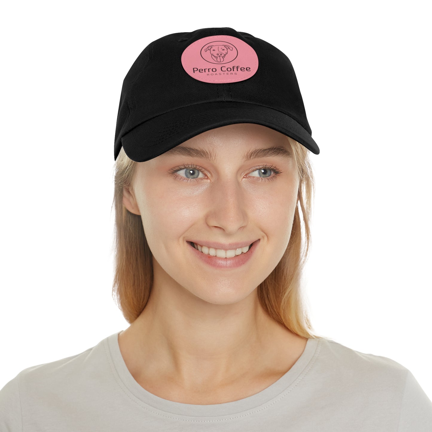 Dad Hat — Perro Coffee Round Leather Patch Cap