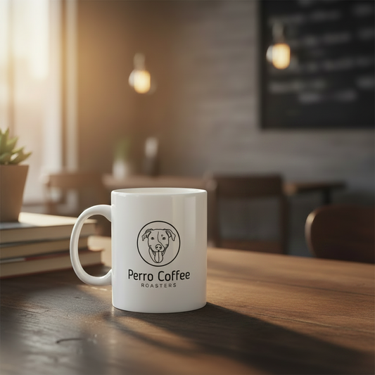 Coffee Lover Ceramic Mug — "Permanent Coffee" Minimal Logo 11oz/15oz
