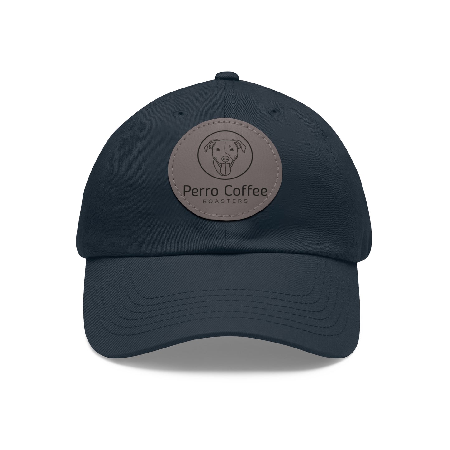 Dad Hat — Perro Coffee Round Leather Patch Cap