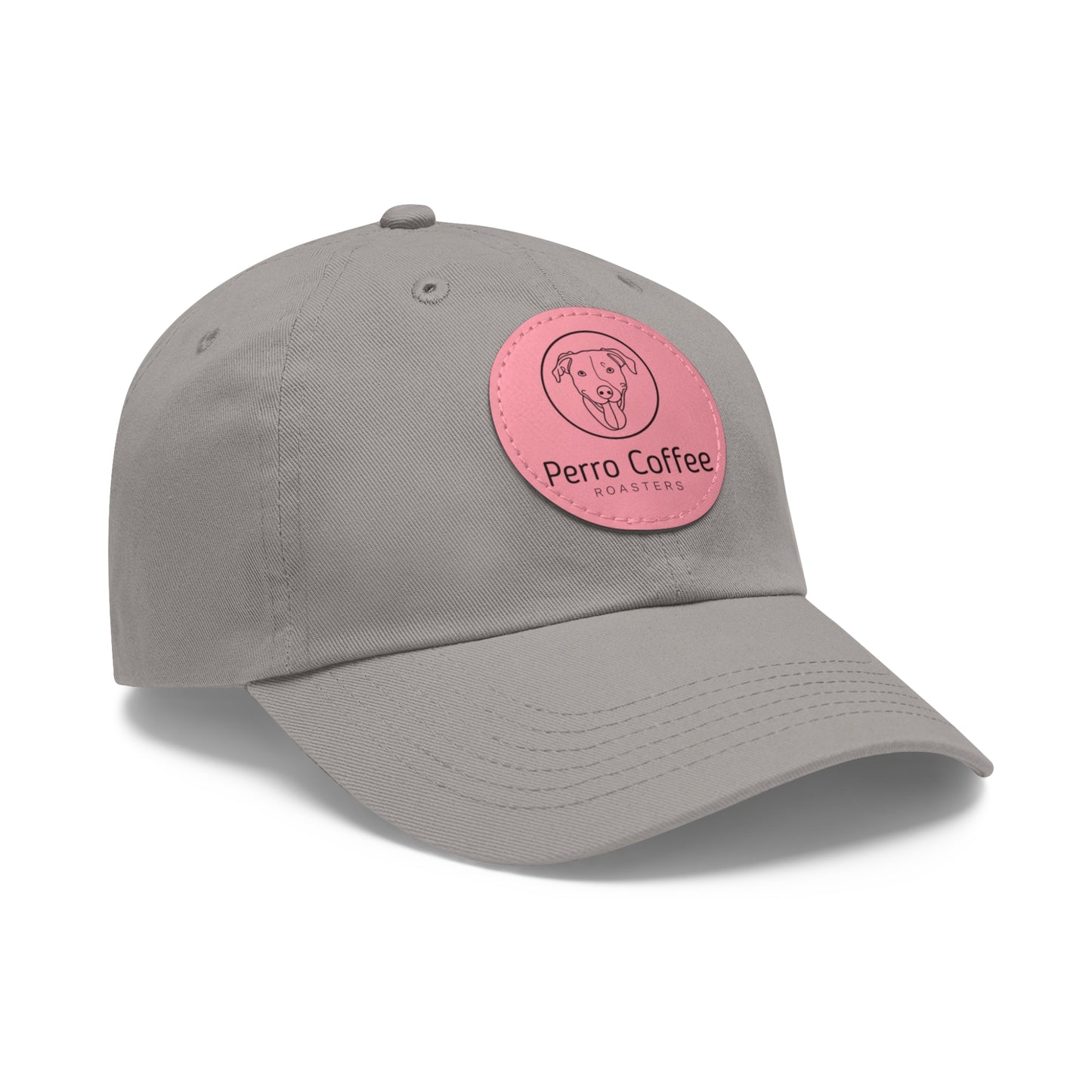 Dad Hat — Perro Coffee Round Leather Patch Cap