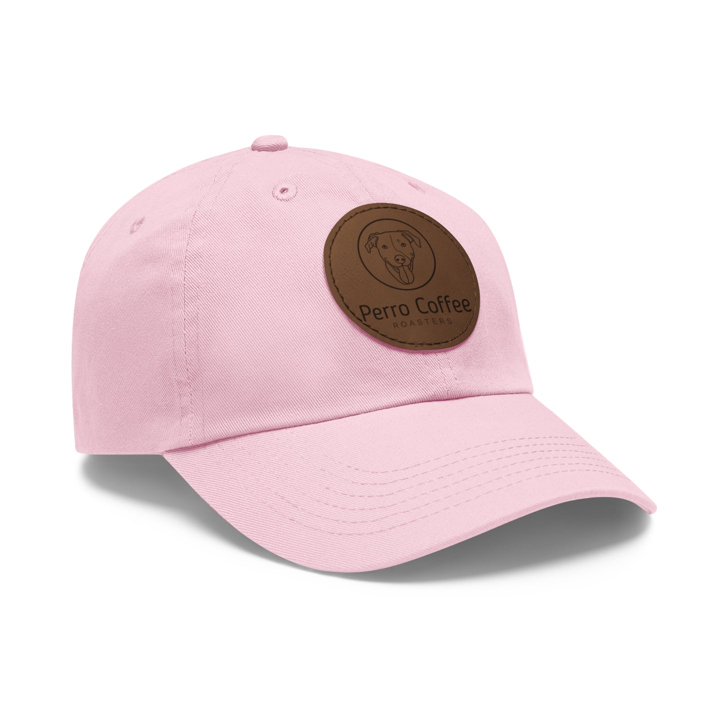 Dad Hat — Perro Coffee Round Leather Patch Cap