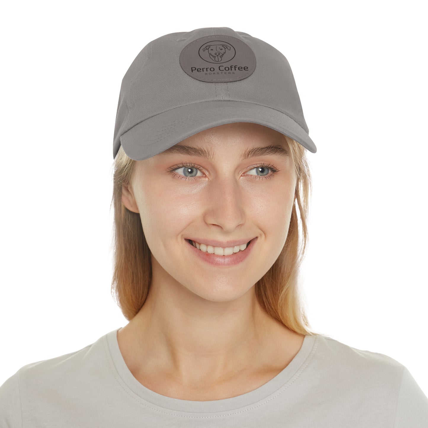 Dad Hat — Perro Coffee Round Leather Patch Cap