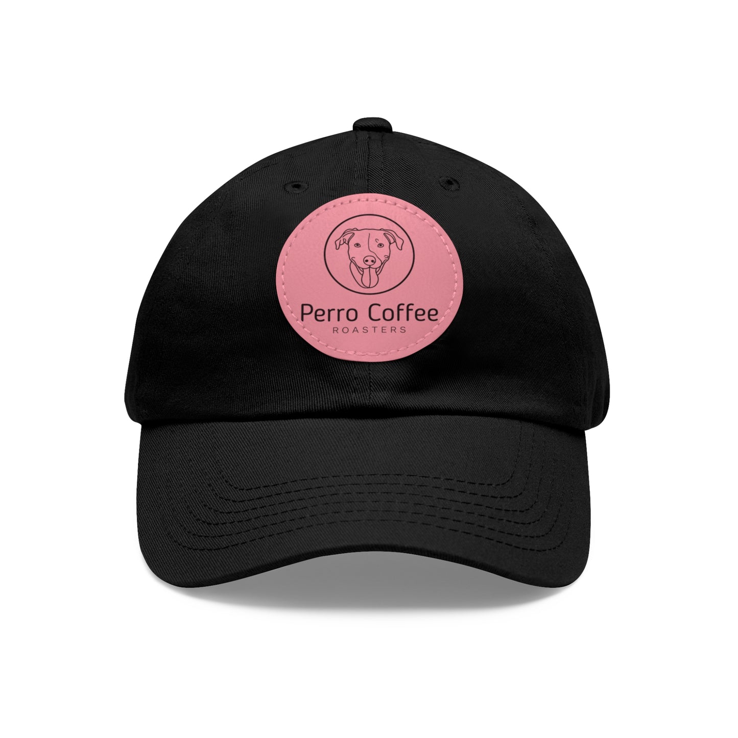 Dad Hat — Perro Coffee Round Leather Patch Cap