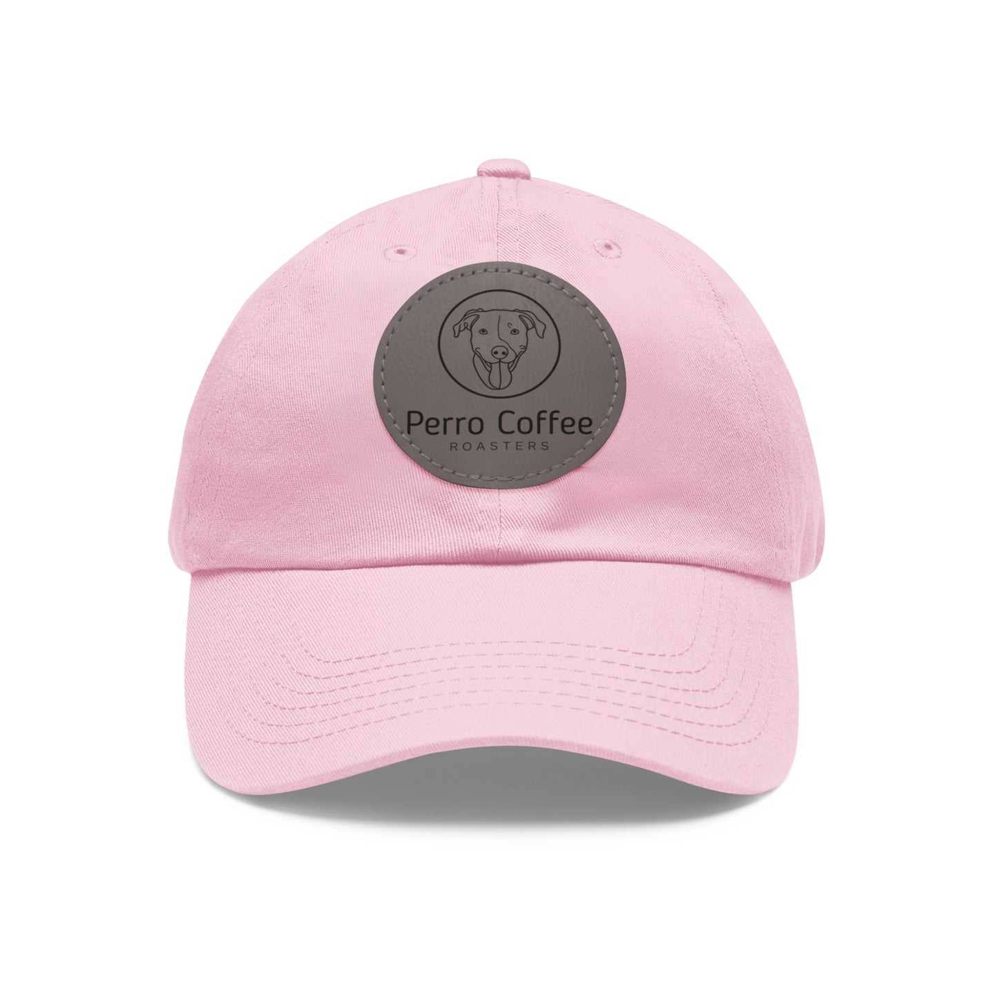 Dad Hat — Perro Coffee Round Leather Patch Cap