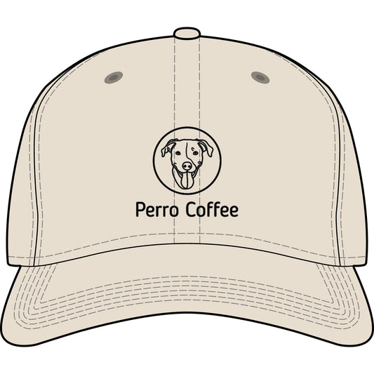 Perro Coffee Logo Cap — Dog Coffee Shop Embroidered Dad Hat