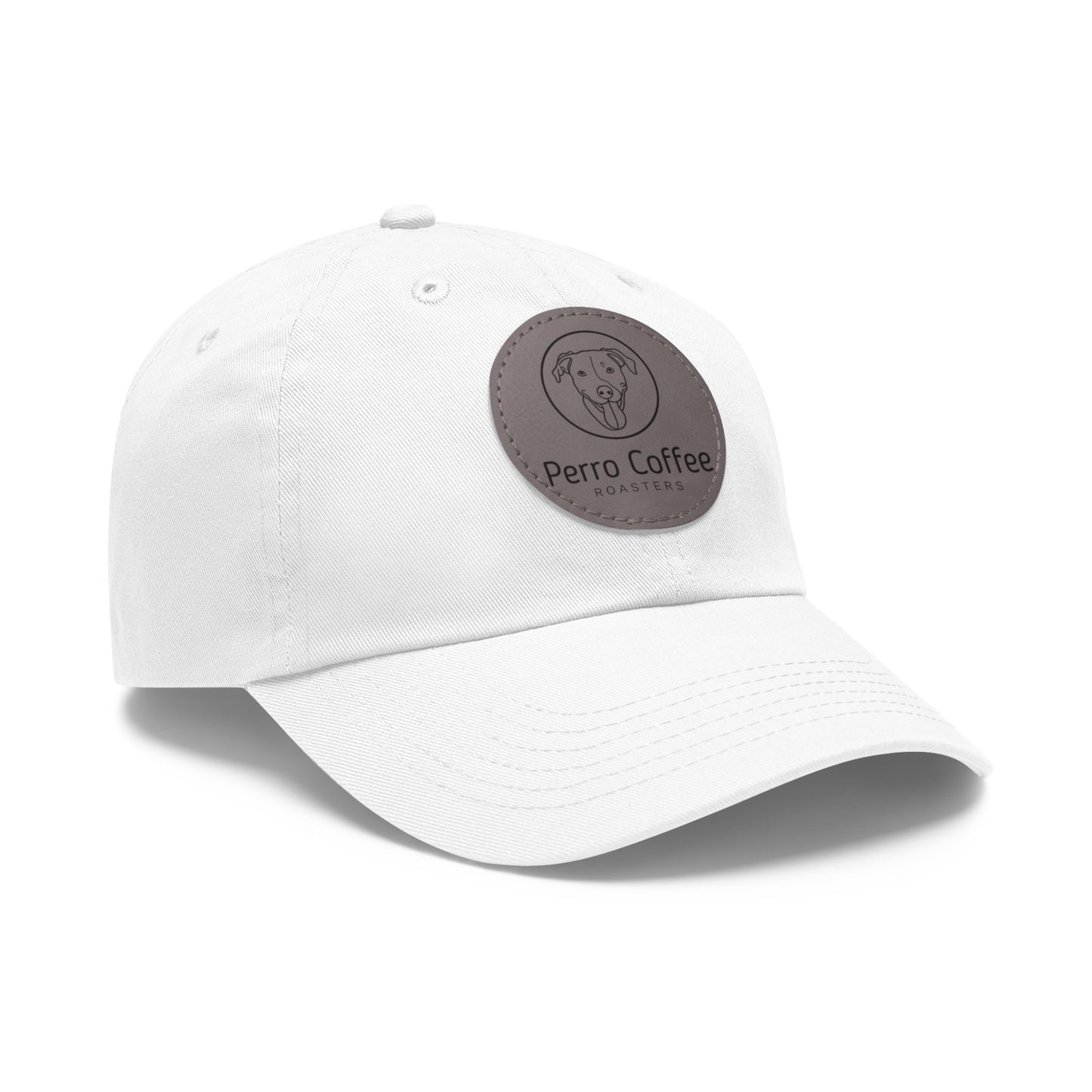 Dad Hat — Perro Coffee Round Leather Patch Cap