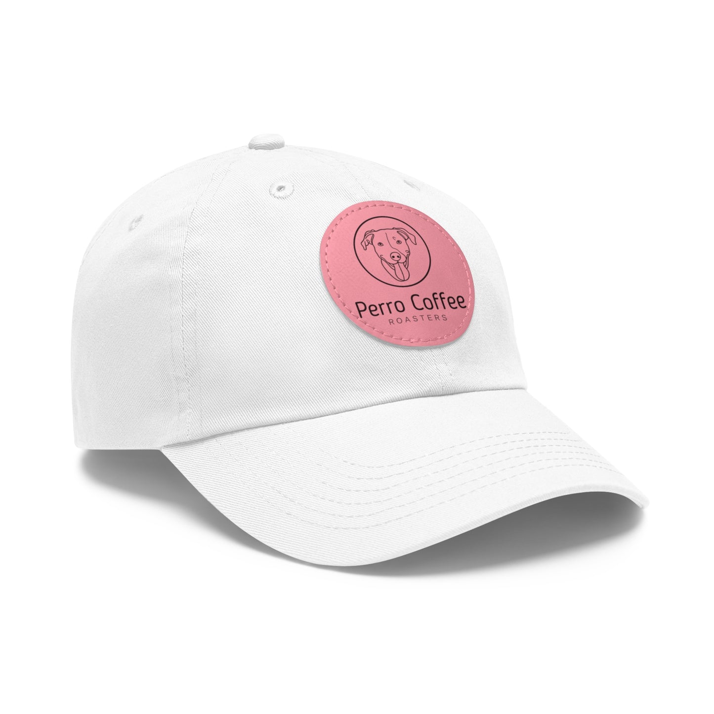 Dad Hat — Perro Coffee Round Leather Patch Cap