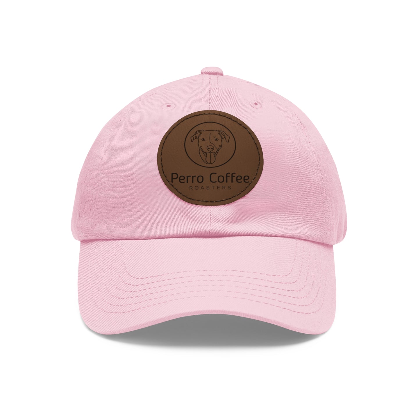 Dad Hat — Perro Coffee Round Leather Patch Cap