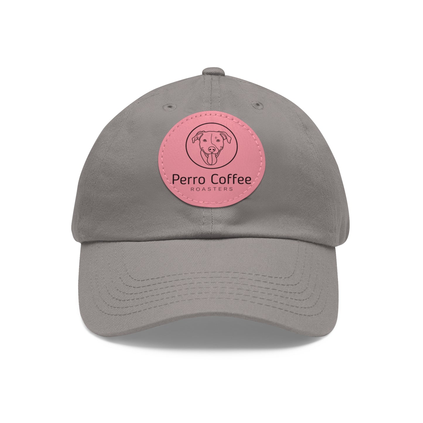Dad Hat — Perro Coffee Round Leather Patch Cap