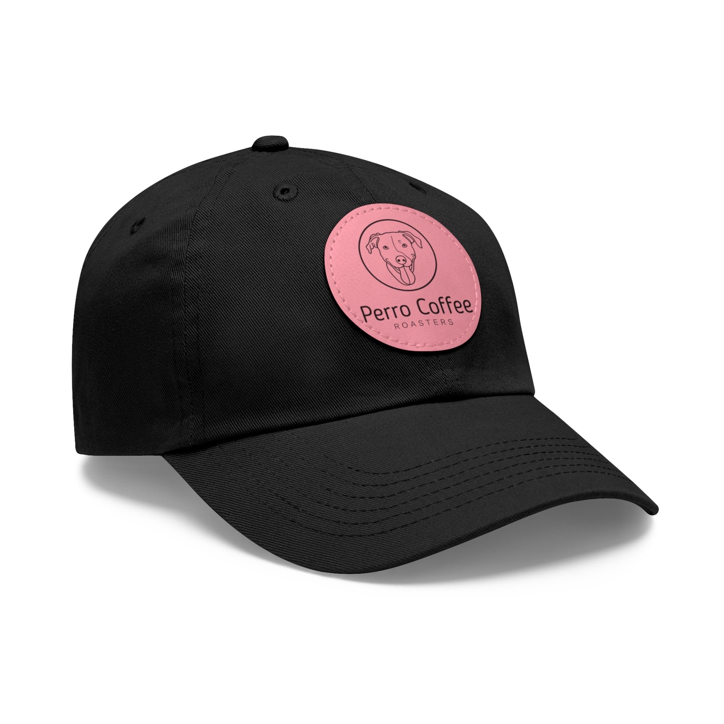 Dad Hat — Perro Coffee Round Leather Patch Cap