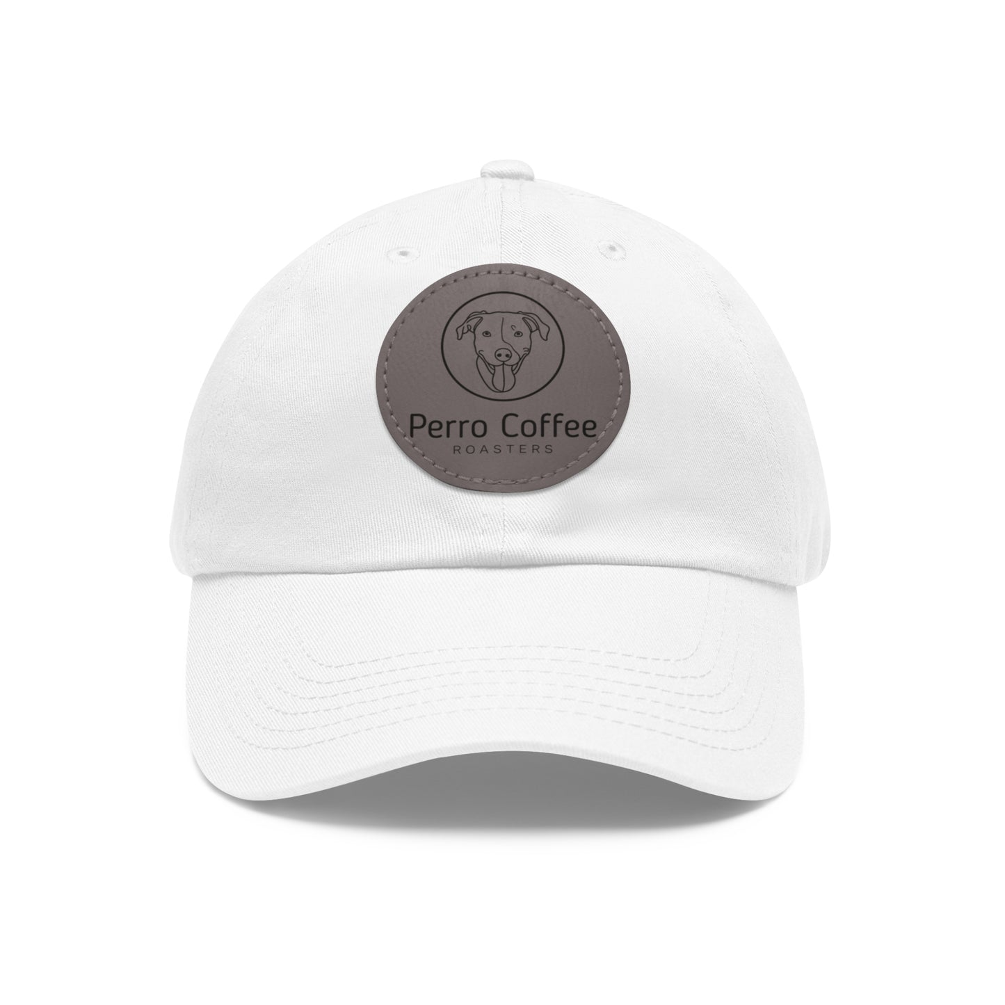 Dad Hat — Perro Coffee Round Leather Patch Cap