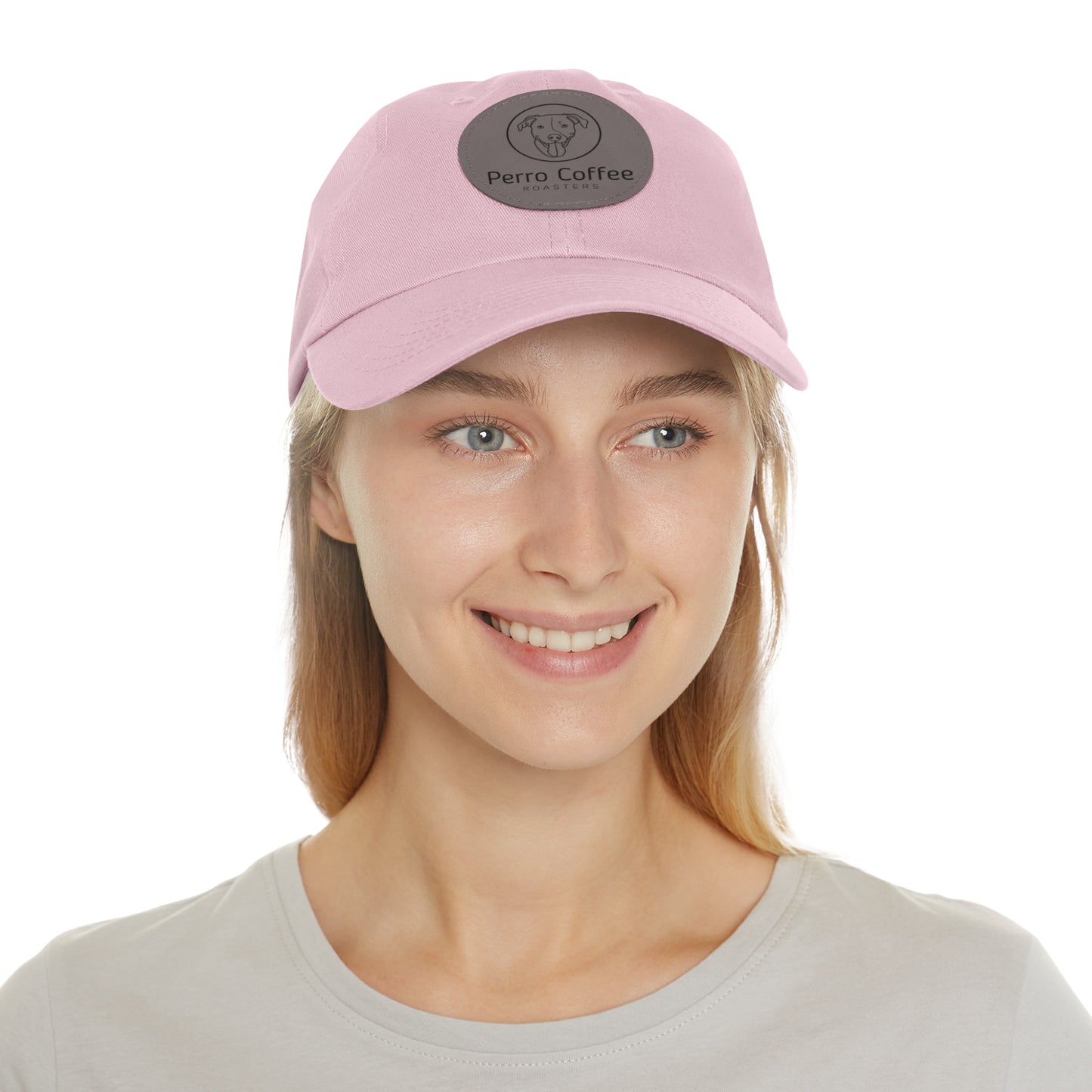 Dad Hat — Perro Coffee Round Leather Patch Cap