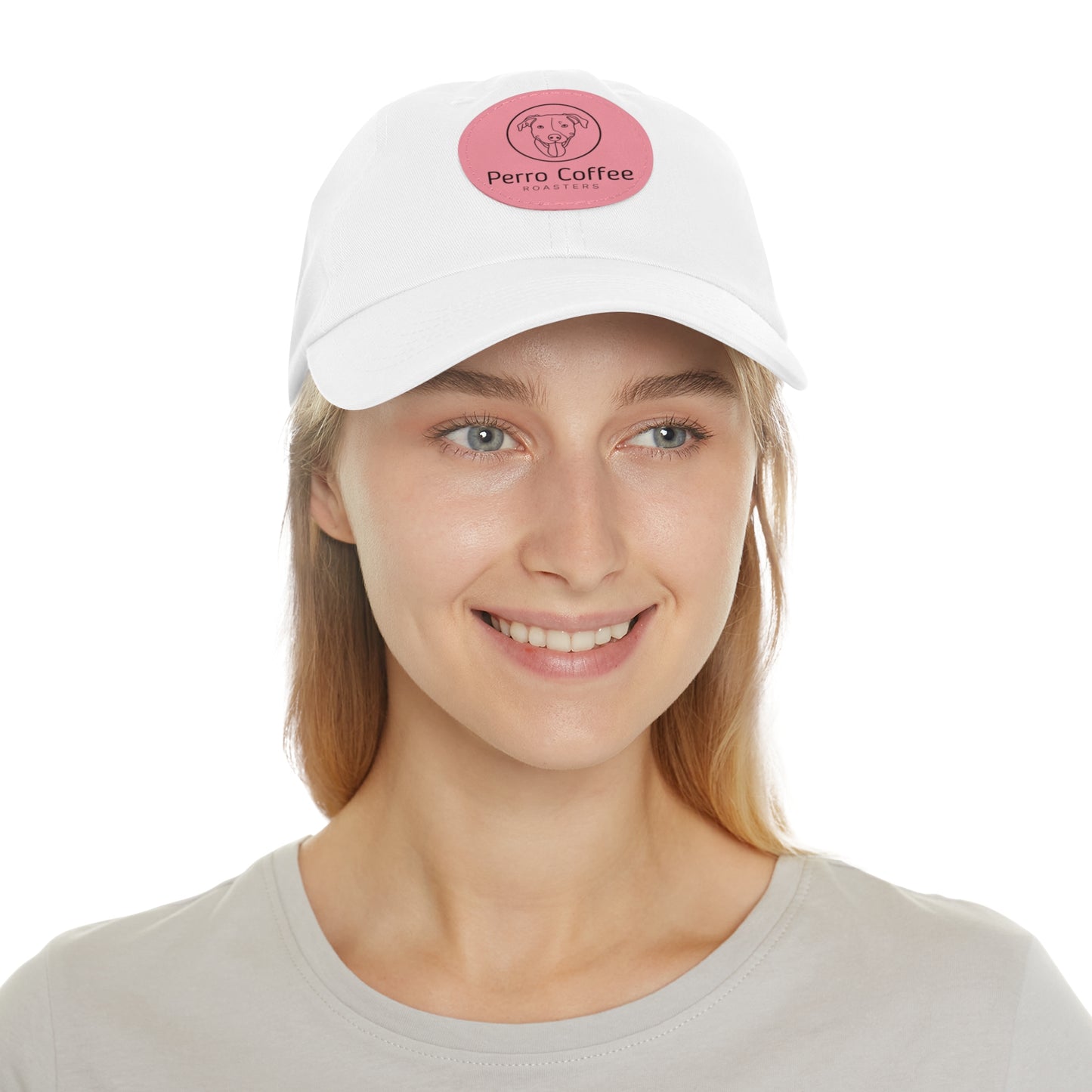 Dad Hat — Perro Coffee Round Leather Patch Cap